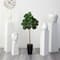 4ft. Fiddle Leaf Artificial Tree in Black Metal Planter